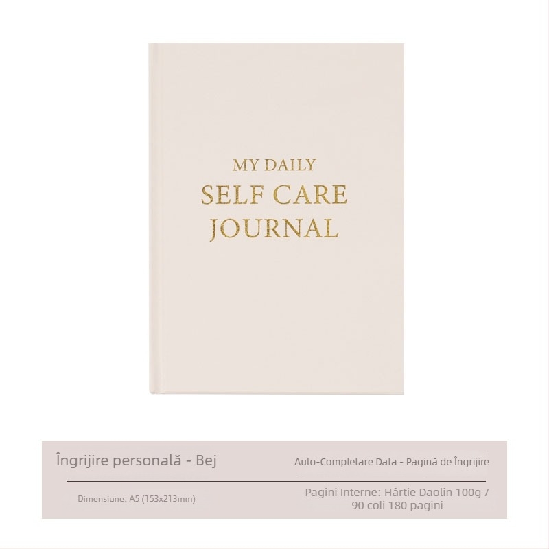 Fifun Jurnal de Recunoștință — legare cu adeziv, Dowling hârtie 100 g, 90 pagini, model Gratitude diary