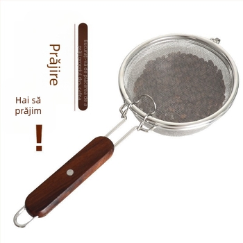 Prăjitor de cafea manual cu filtru din plasă din oțel inoxidabil – stil modern minimalist, pentru cafenea, personalizabil, mărci private licențiate