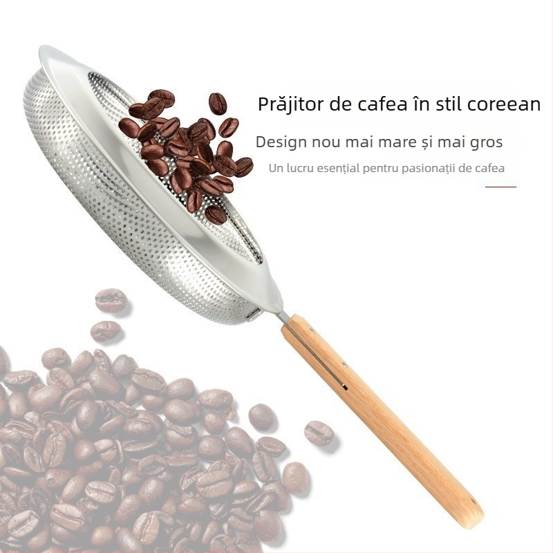 Prăjitor de cafea manual cu filtru din plasă din oțel inoxidabil – stil modern minimalist, pentru cafenea, personalizabil, mărci private licențiate
