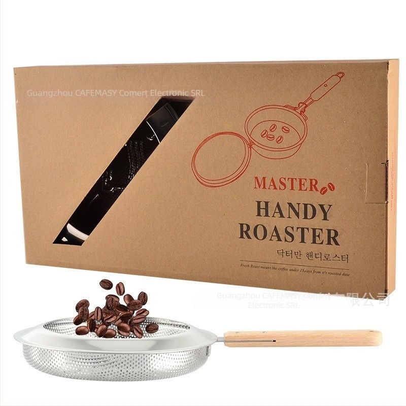 Prăjitor de cafea manual cu filtru din plasă din oțel inoxidabil – stil modern minimalist, pentru cafenea, personalizabil, mărci private licențiate