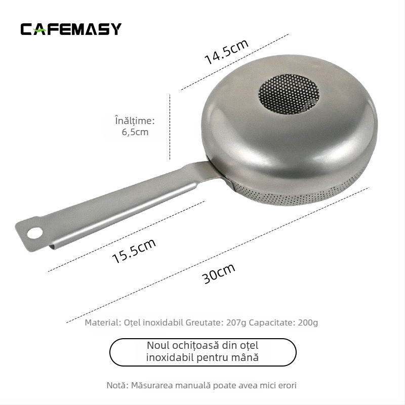 Prăjitor de cafea manual cu filtru din plasă din oțel inoxidabil – stil modern minimalist, pentru cafenea, personalizabil, mărci private licențiate