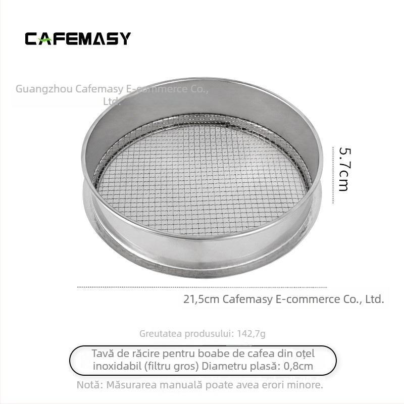 Prăjitor de cafea manual cu filtru din plasă din oțel inoxidabil – stil modern minimalist, pentru cafenea, personalizabil, mărci private licențiate