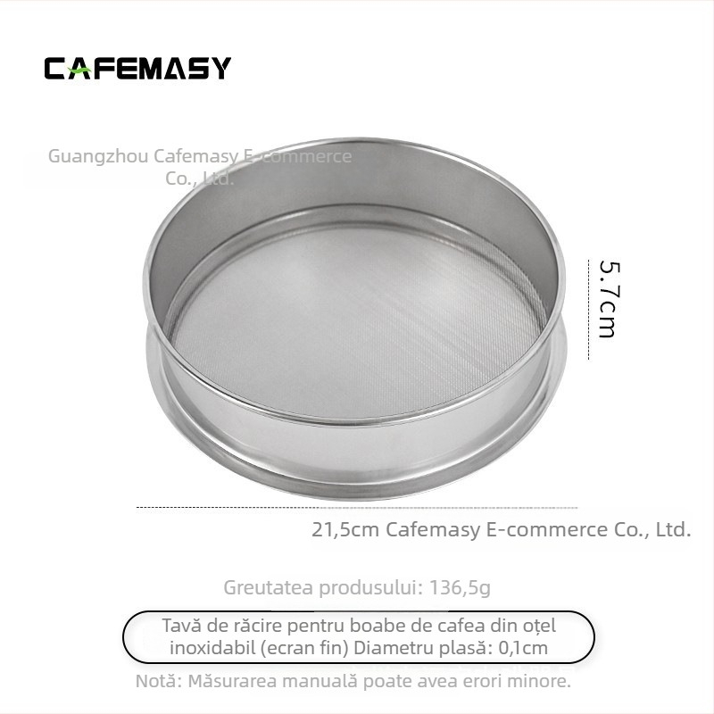 Prăjitor de cafea manual cu filtru din plasă din oțel inoxidabil – stil modern minimalist, pentru cafenea, personalizabil, mărci private licențiate