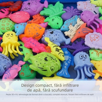 Set de pescuit cu inducție magnetică, educațional pentru 4–6 ani, îmbunătățește coordonarea mână-occhi și interacțiunea părinte-copil — Double Shell