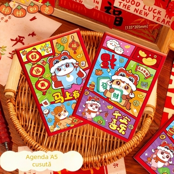 Little hang's house Caiet Cartoon, legare cu ață, hârtie din pastă de lemn brută, 70 g/m², 50–100 pagini