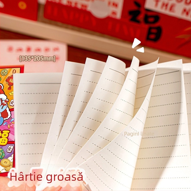 Little hang's house Caiet Cartoon, legare cu ață, hârtie din pastă de lemn brută, 70 g/m², 50–100 pagini