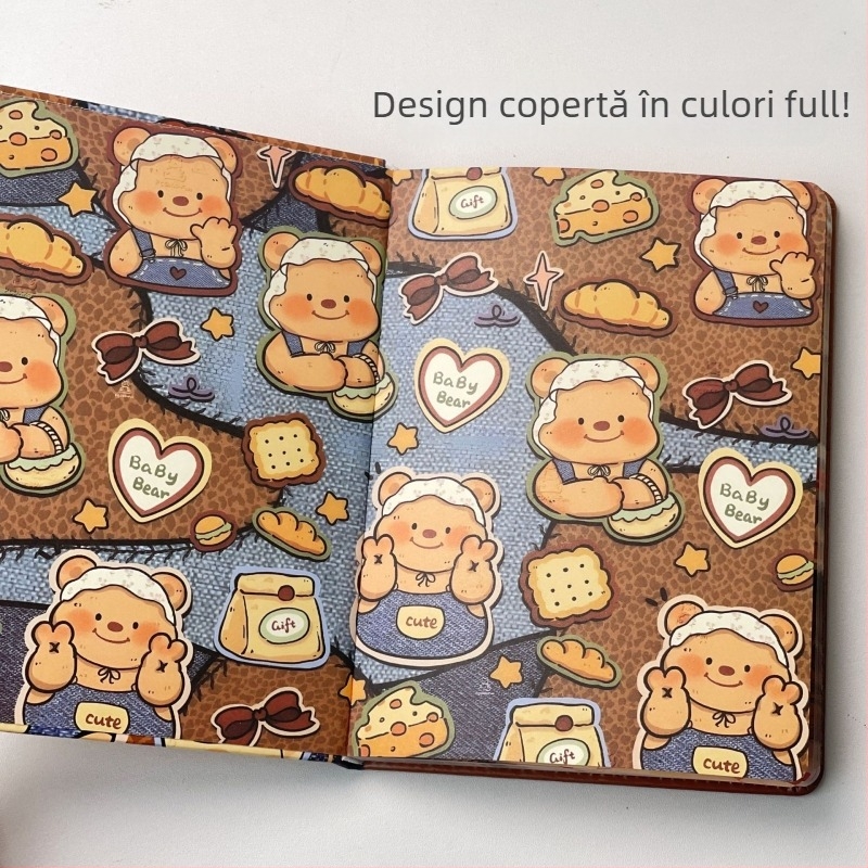 Caiet Island Peach cu copertă din piele sintetică, legare fără sârmă, hârtie 100 g/m²