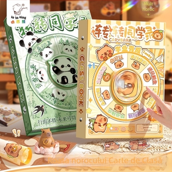 Agenda de colegi cu animale desenate — hârtie originală din pulpă, legare cu foi detașabile, imprimare logo disponibilă, cadou potrivit