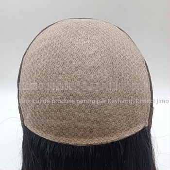 Perucă masculină cu cap Nine-Point – păr uman, complet lucrată manual, acoperire pentru căderea părului, fără vopsire sau îndreptare