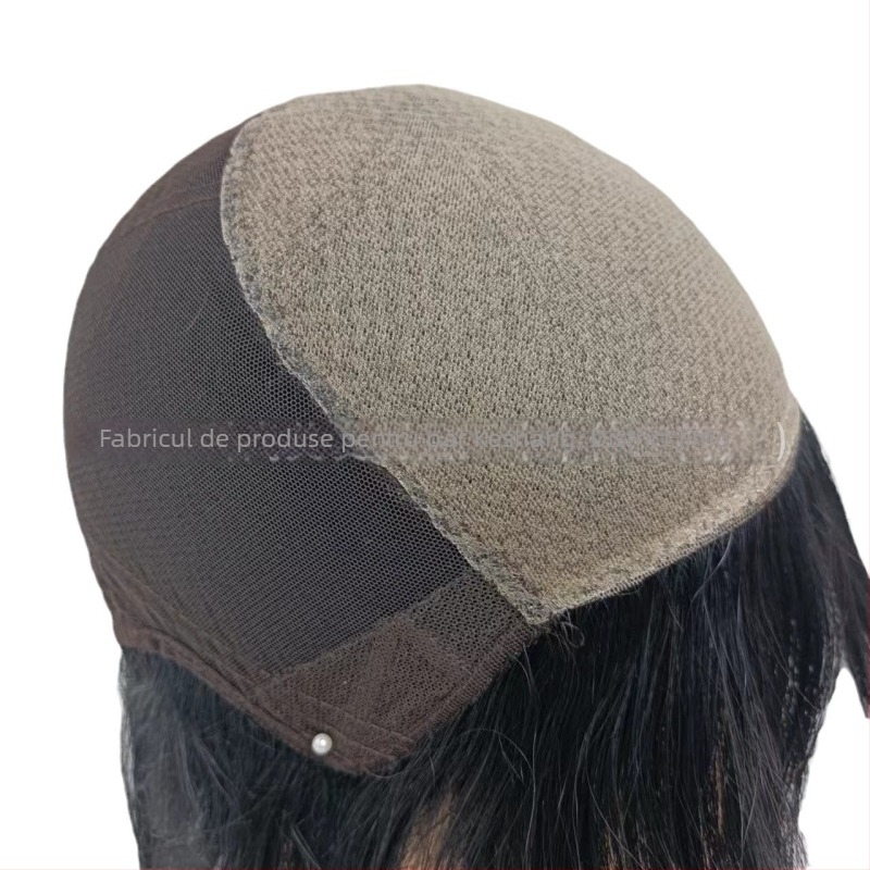 Perucă masculină cu cap Nine-Point – păr uman, complet lucrată manual, acoperire pentru căderea părului, fără vopsire sau îndreptare
