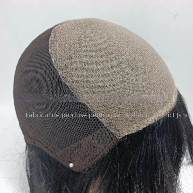 Perucă masculină cu cap Nine-Point – păr uman, complet lucrată manual, acoperire pentru căderea părului, fără vopsire sau îndreptare