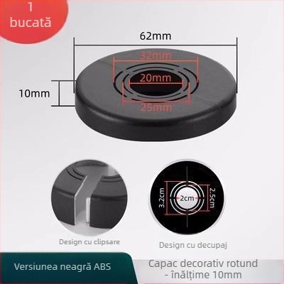 Capac decorativ pentru robinet unghiular de duș — Material ABS, Stil Lux ușor, Personalizabil, Compatibil cu etichetă privată