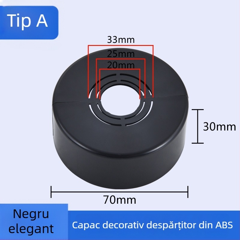 Capac decorativ pentru robinet unghiular de duș — Material ABS, Stil Lux ușor, Personalizabil, Compatibil cu etichetă privată