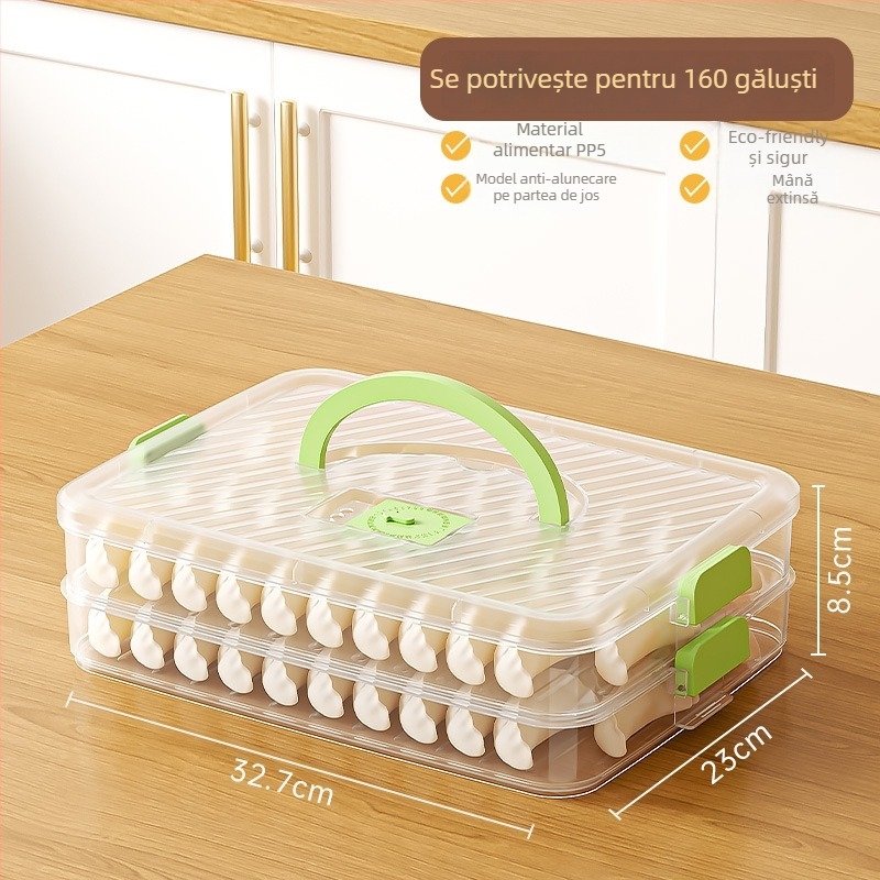 Cutie de depozitare pentru găluște, sigilare etanșă, din plastic alimentar, portabilă