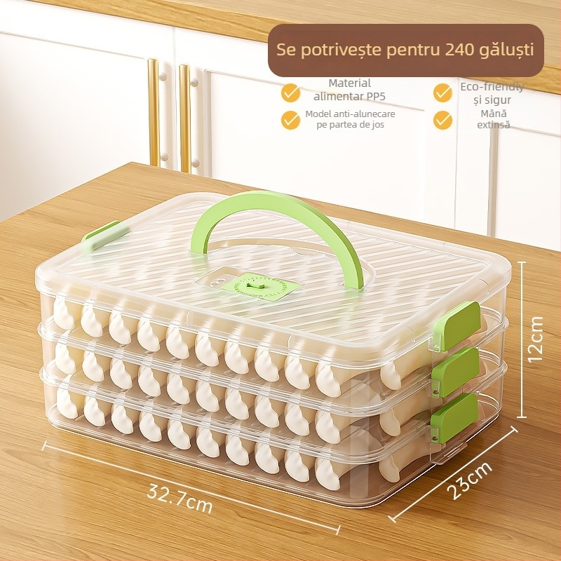 Cutie de depozitare pentru găluște, sigilare etanșă, din plastic alimentar, portabilă