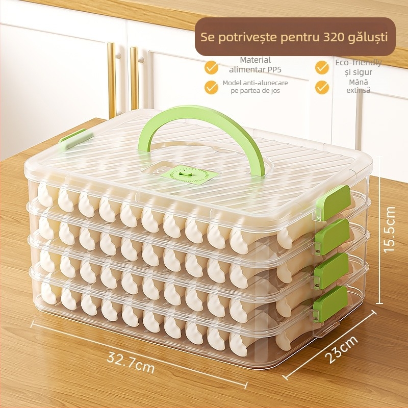Cutie de depozitare pentru găluște, sigilare etanșă, din plastic alimentar, portabilă