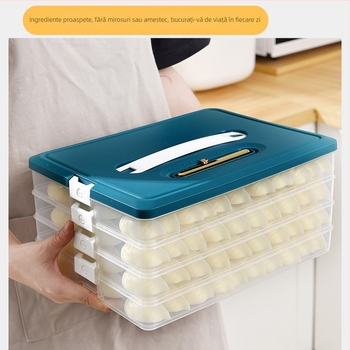 Otu Ou Tavă multilayer pentru dumplings - din plastic, pentru depozitare în frigider (Light Luxury; Multilayer; Plastic; Storage; Otu Ou)