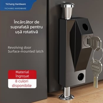 Încuietoare de podea tip A pentru ușă din sticlă încadrată, aliaj de aluminiu, electroplacat, Beronsel