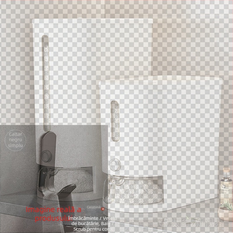 Container pentru depozitare orez - recipient plastic sigilat, protecție împotriva insectelor și umezelii, capacitate sub 4 L