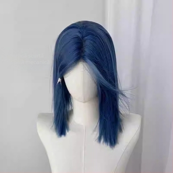 Perucă pentru păr scurt drept cu breton, fir rezistent la temperaturi înalte, mecanism de prelucrare, pentru femei