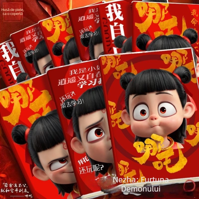 Caiet cu copertă din PVC și legare fără sârmă, hârtie Dowling 80 g, 56 de pagini, stil drăguț japonez și coreean