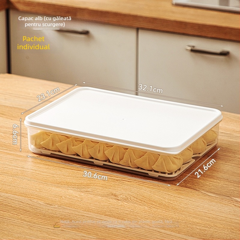 Cutie din plastic pentru depozitare în congelator, pentru carne și creveți, stil japonez, cu capac, personalizabil