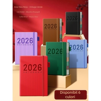 Caiet cu stil retro nostalgic, legare cu adeziv, hârtie din pulpă de lemn originală, 90 g/m², 200–300 de pagini