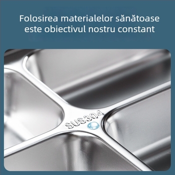 Cutie pentru prânz din oțel inoxidabil, izolată, pătrată, 1-2 L capacitate, dublu nivel (Oțel inoxidabil; Izolată; Pătrată; 1-2 L; Dublu nivel)