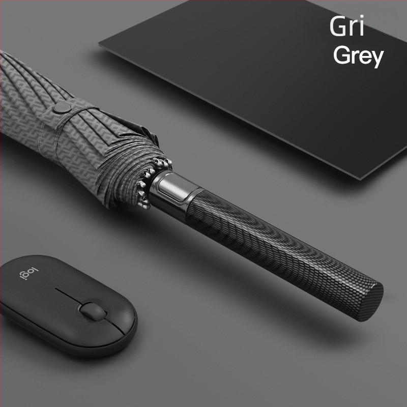 Umbrelă reversibilă pliabilă, țesătură 280T, deschidere/închidere automată, cadru cu 10 brațe din fibră, rază 55–61 cm, protecție UV UPF30+, cupolă dublu groasă, umbrelă de afaceri pentru bărbați