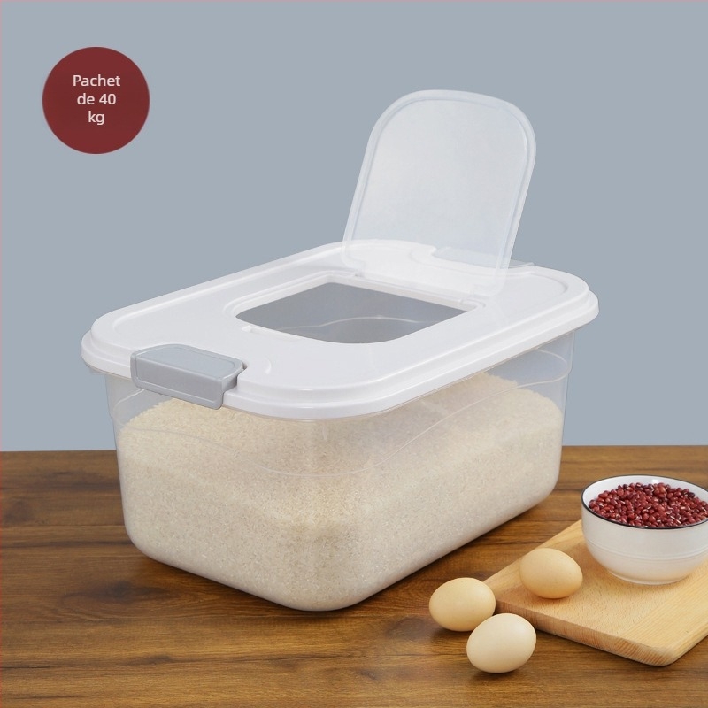 Cutie de depozitare cereale pentru uz casnic, etanșă, rezistentă la umezeală și insecte, din plastic PP, de calitate alimentară, capacitate peste 10 L