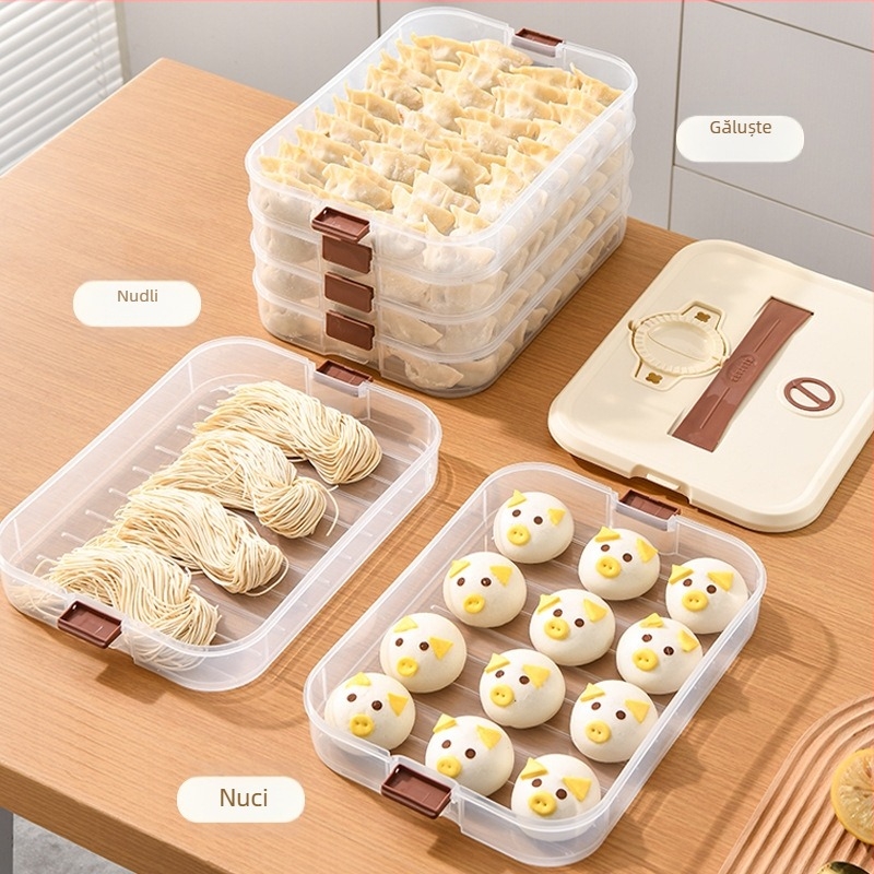 Cutie pentru găluște – plastic alimentar, etanșă, rezistentă la congelare, portabilă (plastic alimentar; etanșă; rezistentă la congelare; portabilă)