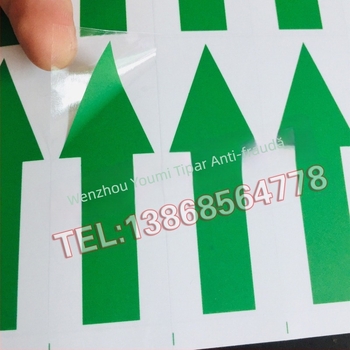 Ștít indicator cu săgeată - fundal transparent (PVC autoadeziv; personalizare disponibilă; potrivit pentru diverse industrii)