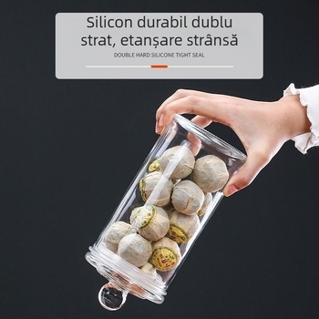 Borcane rotunde din sticlă, sigilate – rezistente la umezeală pentru ceai și condimente, depozitare de bucătărie