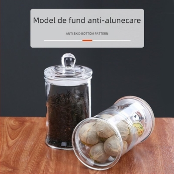 Borcane rotunde din sticlă, sigilate – rezistente la umezeală pentru ceai și condimente, depozitare de bucătărie