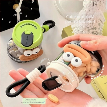 Cutie pentru medicamente 8635 — ABS+PC etanșă, capacitate 2L, portabilă pentru acasă și în deplasare