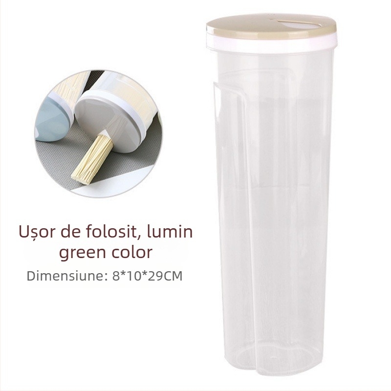 Crisper – recipient plastic pentru bucătărie, capacitate 1–2 L, formă rotundă, stil lux discret