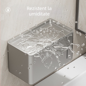 Cutie pentru prosoape de hârtie – oțel carbon, montaj pe perete, pentru role de hârtie, baie, impermeabilă și multifuncțională