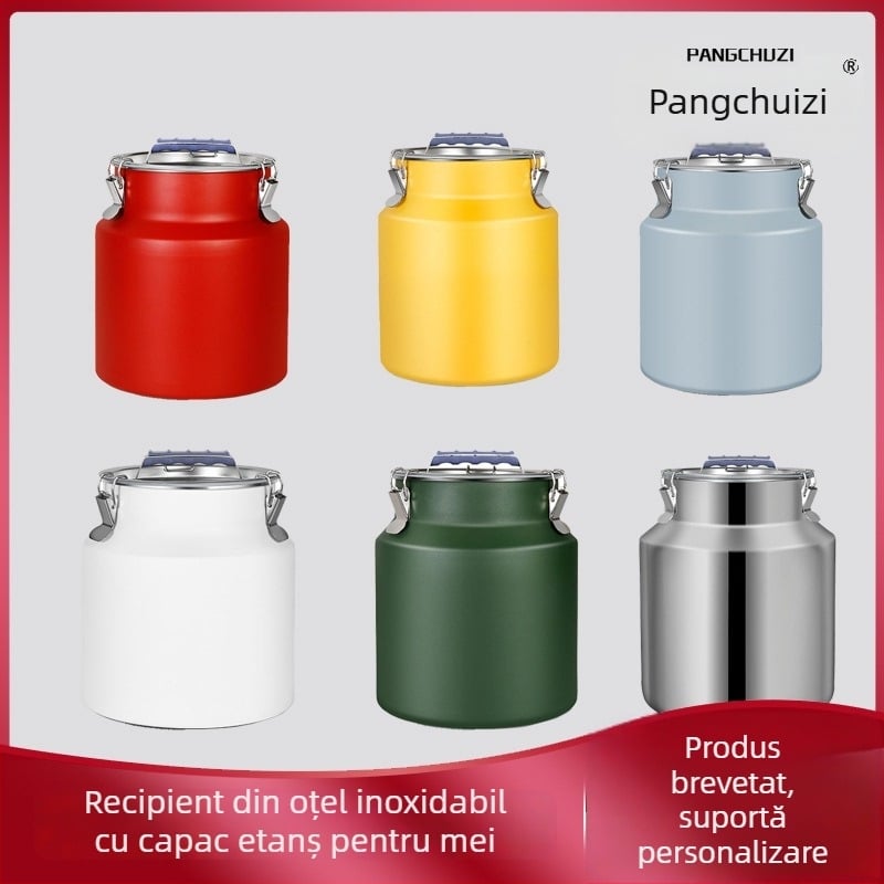 Fat Cook recipient din oțel inoxidabil, rotund, sigilat