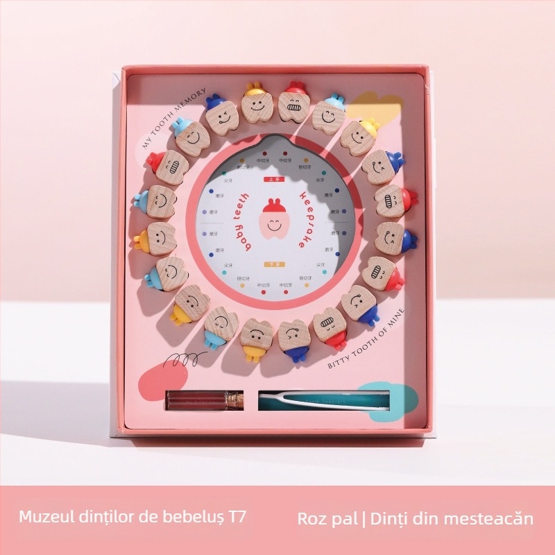 Cutie de amintire pentru dinții de lapte – depozitare pentru dinți temporari și păr de bebeluș, din hârtie