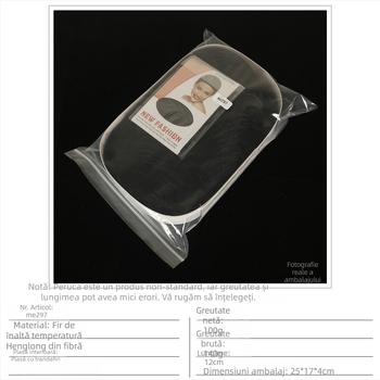 Perucă pixie – coafură scurtă, fibre rezistente la temperaturi înalte, breton oblic, poate fi vopsită, pentru femei