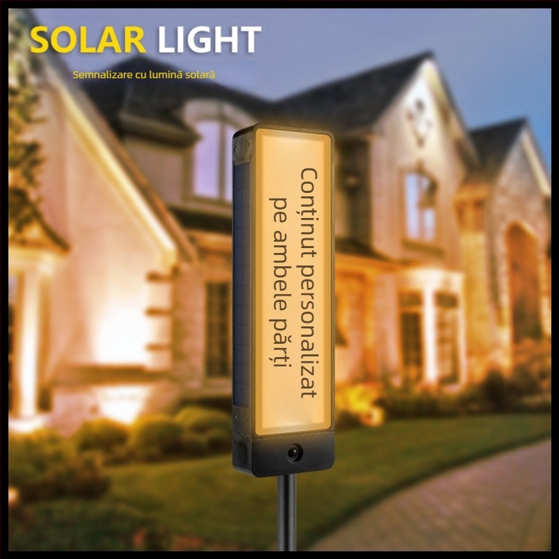 Semn de număr pentru exterior, alimentat cu energie solară, fără cabluri, cu personalizare disponibilă (Brand: 1; Nu este importat)