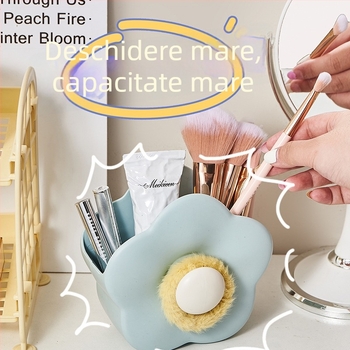 Cutie de depozitare pentru articole de papetărie cu compartimente – plastic PP, capacitate 2 L, modelul 8792, stil modern minimalist, organizator de birou