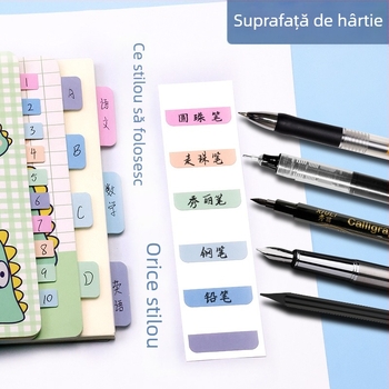 Morandi etichetă pentru notițe – bandă de etichete cu aderență puternică pentru studenți (Brand: Looking for a Bear; Număr de pagini interne: 10; Poate fi lipită: Da; Autorizare IP: Nu)