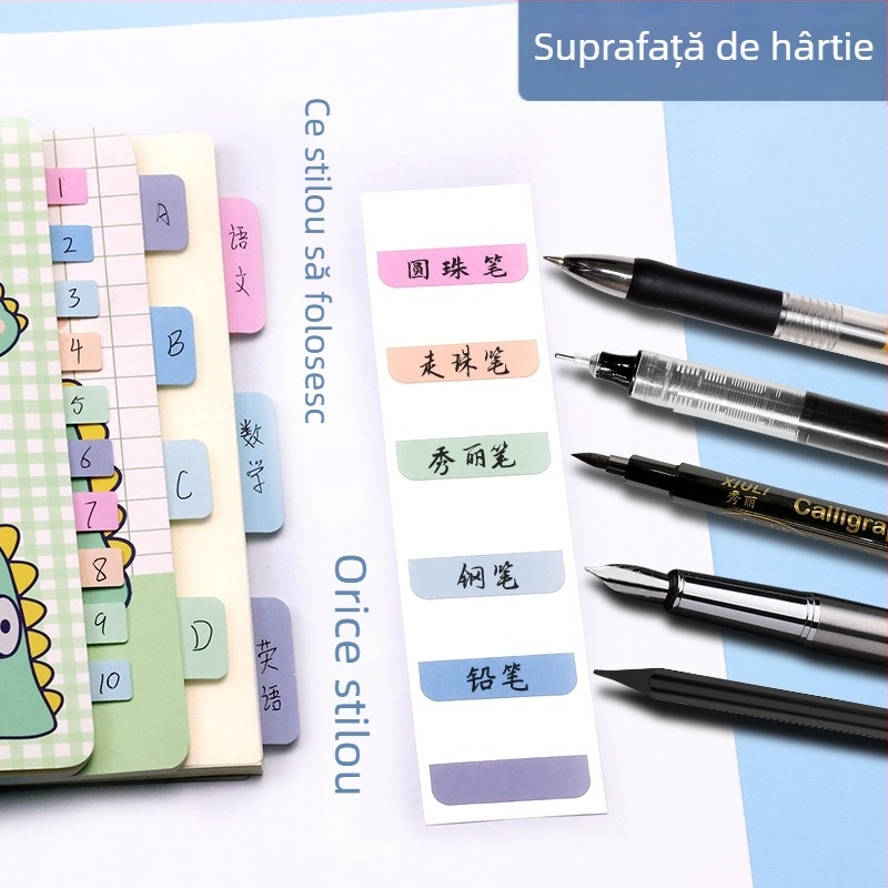 Morandi etichetă pentru notițe – bandă de etichete cu aderență puternică pentru studenți (Brand: Looking for a Bear; Număr de pagini interne: 10; Poate fi lipită: Da; Autorizare IP: Nu)