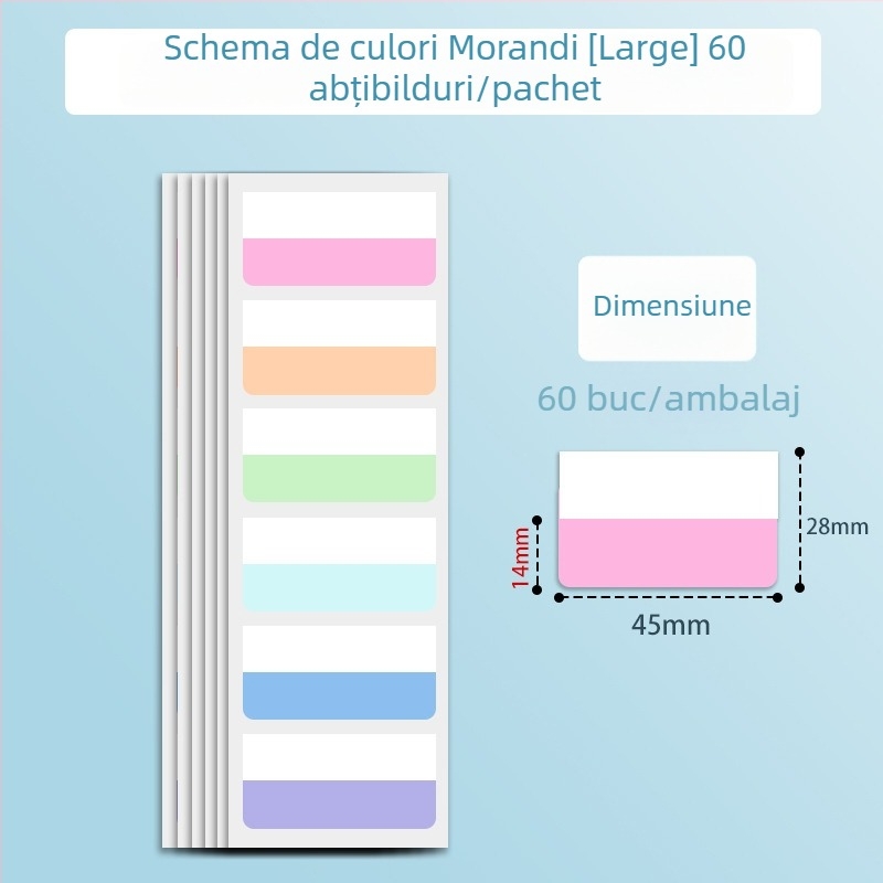 Morandi etichetă pentru notițe – bandă de etichete cu aderență puternică pentru studenți (Brand: Looking for a Bear; Număr de pagini interne: 10; Poate fi lipită: Da; Autorizare IP: Nu)