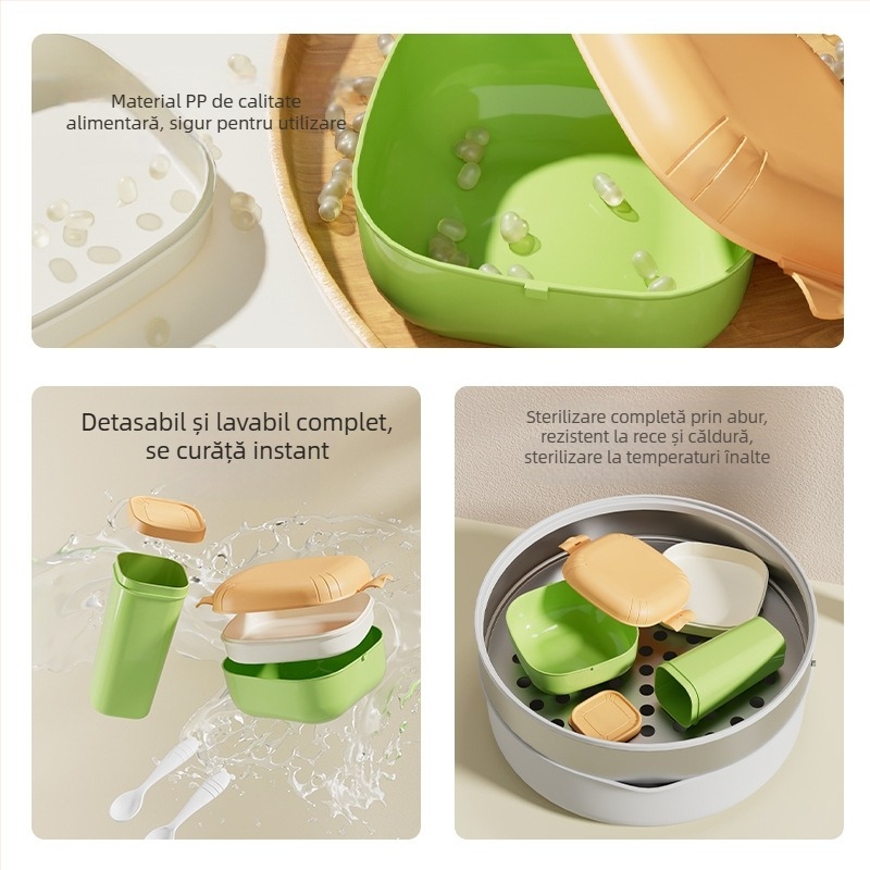 Cutii de prânz din polipropilen de calitate alimentară, compatibile cu microundele, formă pătrată, capacitate 501–800 ml, set de 48 buc