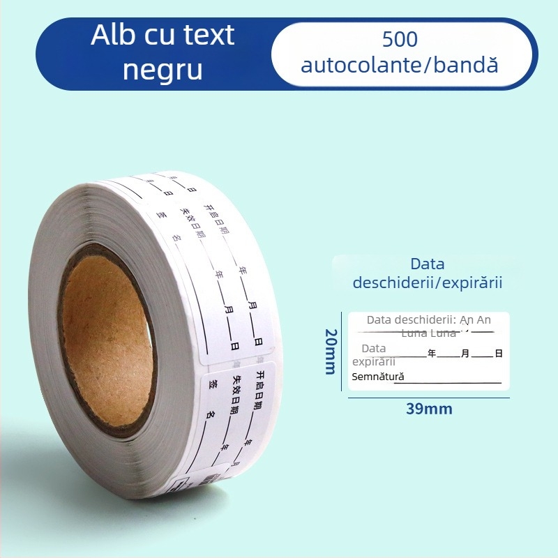 Bedome Etichetă de dată de expirare – PVC autoadeziv, etichetă scrisă de mână
