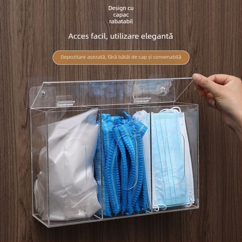 Cutie pentru măști Ming Yi, montată pe perete, PS plastic, 2 L, multifuncțională, Zhongshan