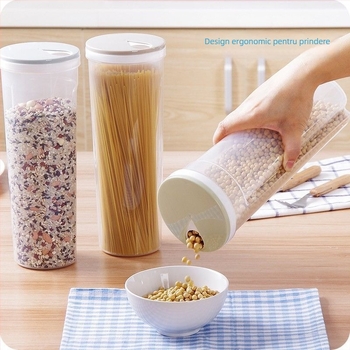 Cutie din PP pentru depozitare tăiței, recipient sigilat de calitate alimentară, formă rotundă, capacitate 1–2 L, personalizare etichetă privată