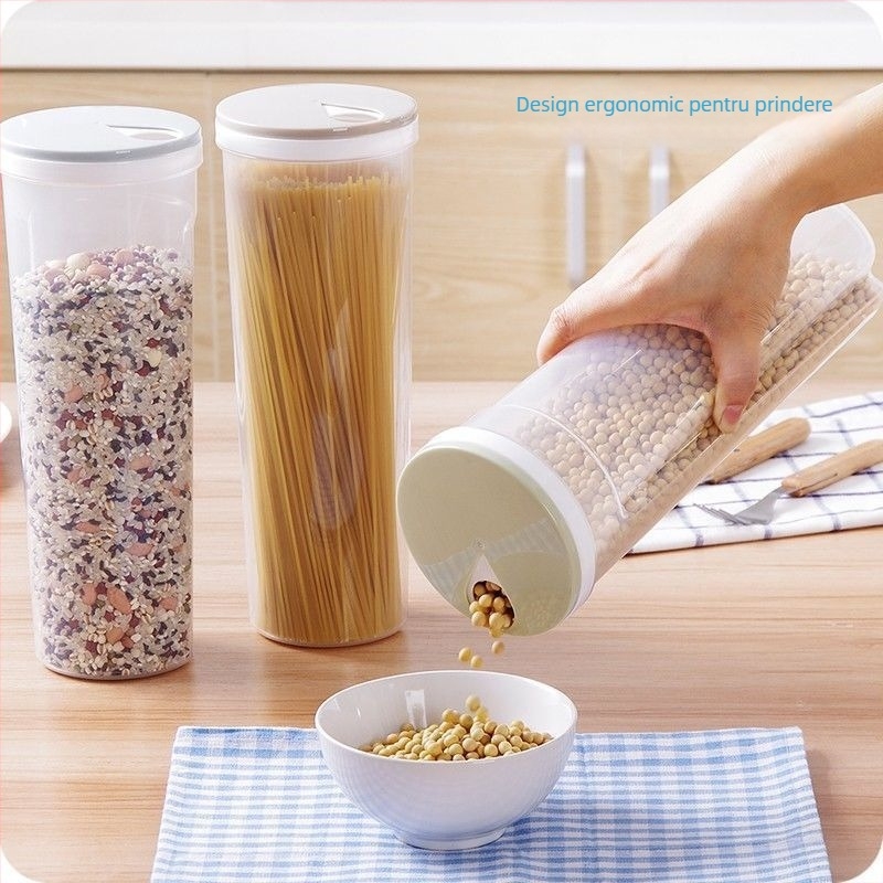 Cutie din PP pentru depozitare tăiței, recipient sigilat de calitate alimentară, formă rotundă, capacitate 1–2 L, personalizare etichetă privată